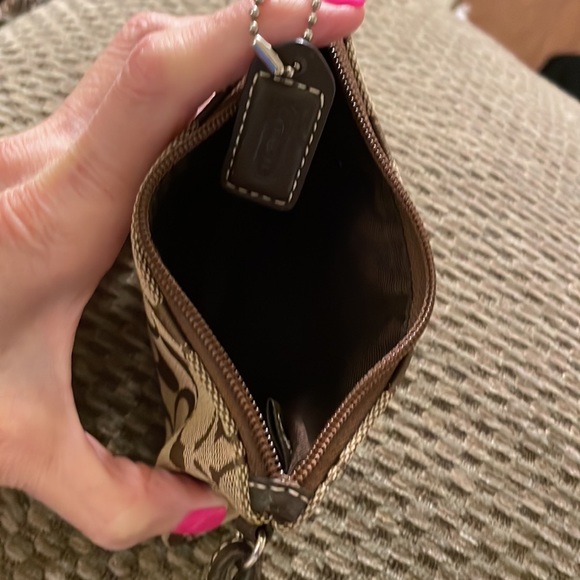 Coach Wristlet Tan & Brown 6” x 4” - Picture 3 of 5